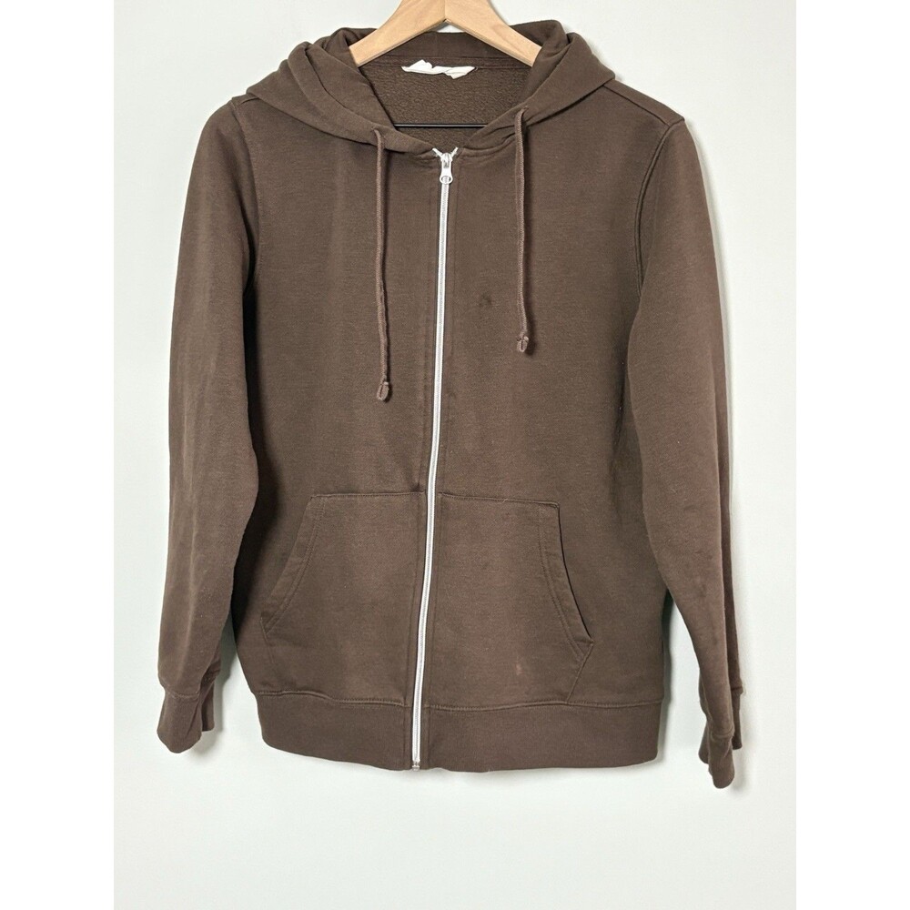Primark Cares Brown Zip Up Hoodie Womens Size Large